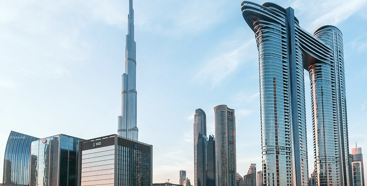 Dubai Skyline with Burj Khalifa